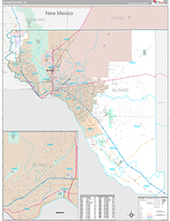 El Paso County Wall Map Premium Style 2026